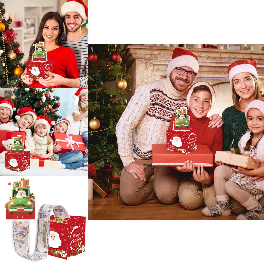 Red Santa Claus Pattern Paper Gift Box For Christmas Parties And Gift Giving