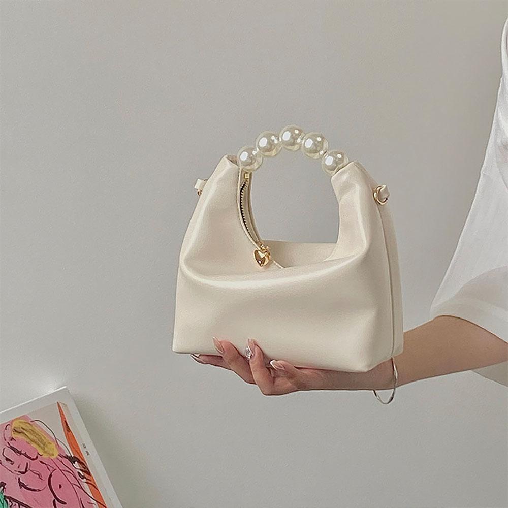 Small Pearl Handbag Women's Bag New Design High Grade Chain Crossbody Bag Small Fresh Dumpling Bag Mini-chain Slung Bag
