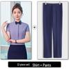 Unisex Long Sleeve Workwear Uniform for Hotel and Bank Employees - Spring/Fall Style Shirt Set