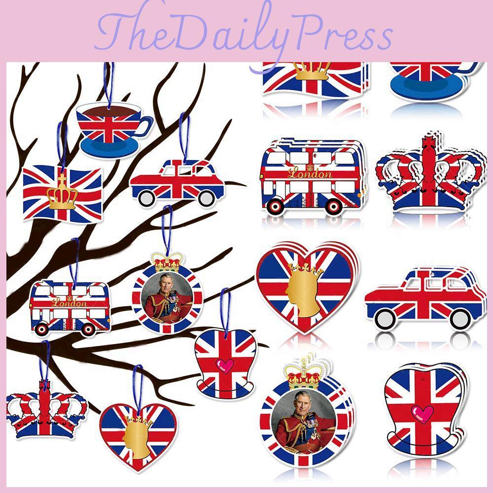 Charles Royal King Iii Crown Coronation Celebration Decor Hanging Pendant Tag