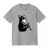 Cat Playing ClarineT T Shirt and Music Lover Clarinettist Birthday Musician Woodwind Instrument Idea vintage Washed homme