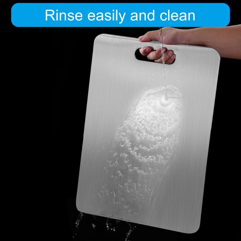 Meat Cutting Board Double Side Chopping Boards Unique Cutting Boards Stainless Steel Texture Suitable for Everyday Use