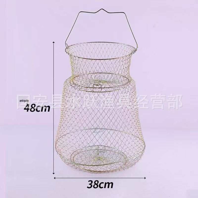 Collapsible Steel Wire Fish Trap & Basket Net for Fishing and Crabbing