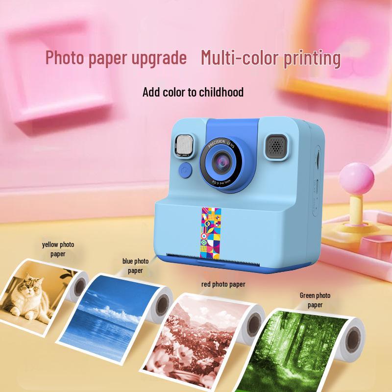 Children's Instant Print Camera: Mini Polaroid, Bluetooth, HD Digital Photography - Perfect Student Holiday Gift