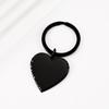 Stainless Steel Heart Keychain with UV Color Print for Laser Engraving