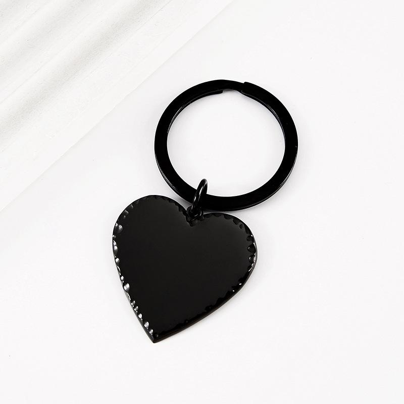 Stainless Steel Heart Keychain with UV Color Print for Laser Engraving