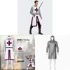 Medieval Knight Cosplay Costume With Polyester Fabric For Game Anime Roleplaying