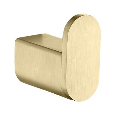 Moderne Robuste Wandhalterung 304 Edelstahl Gebürstetes Gold Handtuchhaken Einzelner Bademantelhaken Kleiderhaken für Badezimmerzubehör