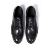 Men's Classic Style Genuine Leather Wingtip Oxfords Lace-Up Dress Shoes for Business Office Wedding Party Formal Footwear