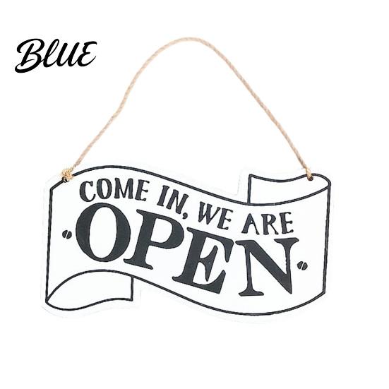 Door Nameplate Vintage Open Closed Sign with Lanyard