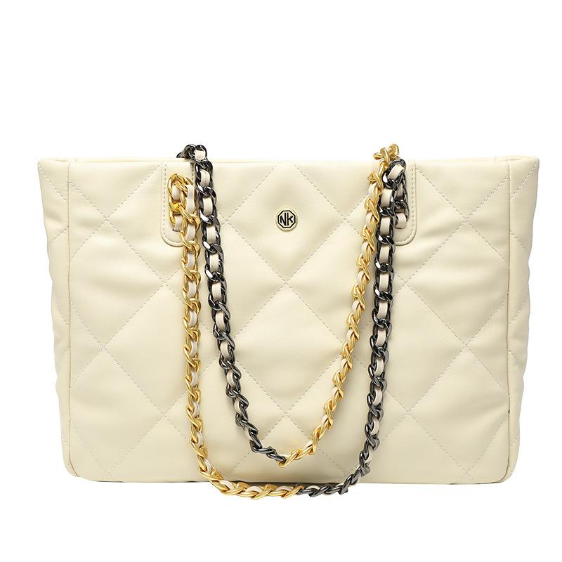 Women's Bag Diamond Chain Bag Tote Bag Female Large Capacity Shoulder Large Bag 2023 Autumn and Winter New