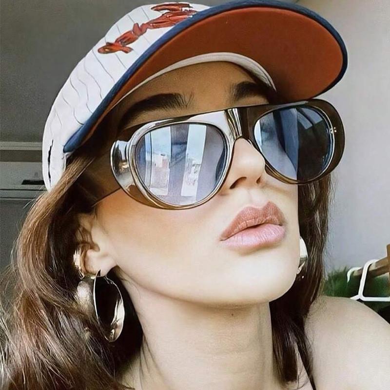 Trendy Big Frame Polarized Sunglasses With Ac Lenses For Travel And Parties