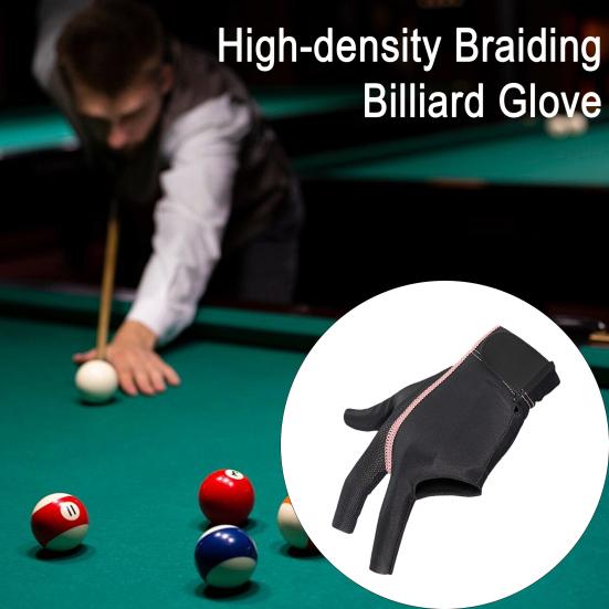 1 ks 3prsté kulečníkové rukavice pro levou ruku Snookerové tágo Sportovní rukavice pro muže ženy Kulečníkový střelecký doplněk