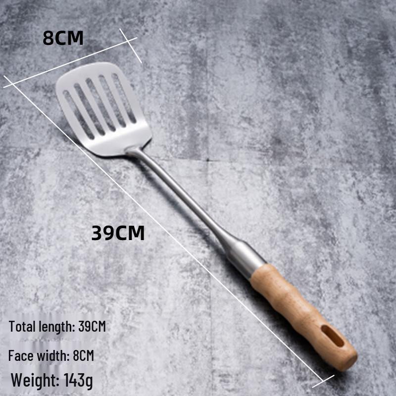 ZISIZ Edelstahl Holzgriff Geschlitzter Spatel