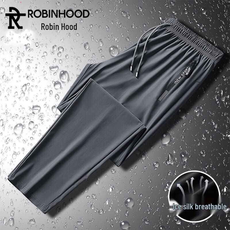 ROBINHOOD Men s Ice Silk Quick Dry Straight Leg Casual Pants XL