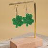 Green Clover Earrings Earrings Small Fresh Pastoral Acrylic Material Exquisite Small Earrings