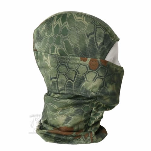 SHENKEL 3-Way Mesh Balaclava (Mandrake Camo) - Lightweight, Breathable, Moisture-Wicking, Quick-Drying, Balaclava Neck Warmer