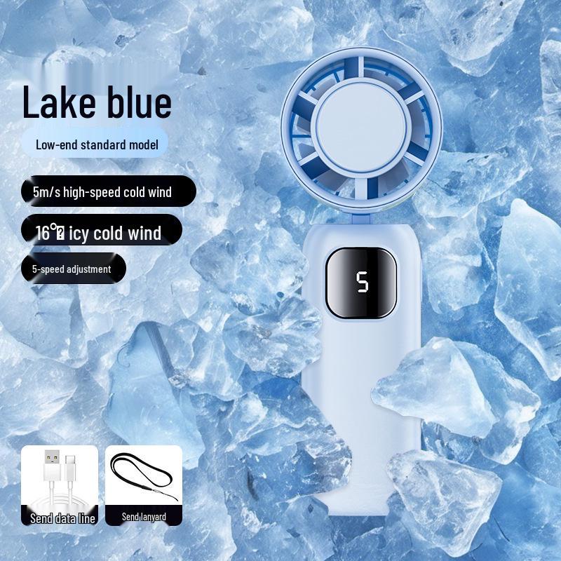 Portable Leafless Mini Fan with Semiconductor Cooling and Ice Pack