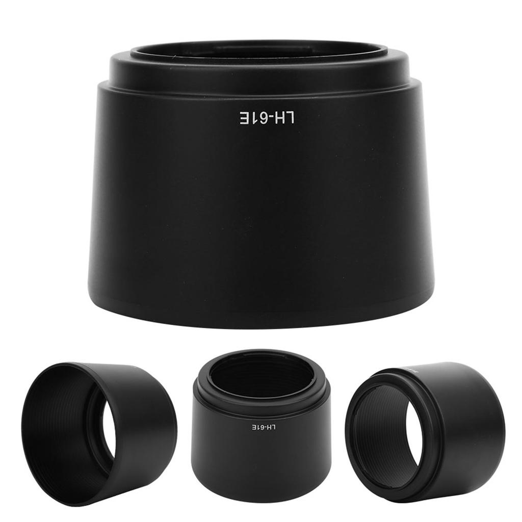 Kamera-Gegenlichtblende Bajonett-Gegenlichtblende Kunststoff-Gegenlichtblende LH-61E Schwarze Kunststoff-Gegenlichtblende für Olympus 70-300mm f / 4.8-6.7 Kameras