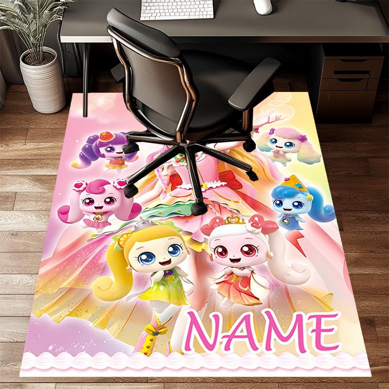 Custom Catch Teenieping Magic Sweethear Mat Personalized Name, Polyester Washable Indoor Entryway Rug, Gift for Christmas, Easter, Thanksgiving Day