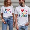 Matching Couple T Shirts I Love To Finger Paint Im Paint Funny Husband Wife Matching Tee Aesthetic Short Sleeve Tops Gifts