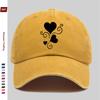 pc Adjustable Buckle Trucker Cap for Men  Women  Lightweight Vintage Washed Baseball Hat with Vine Heart Print Suitable for