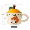 Cute Ceramic Half-Orange Mug Set
