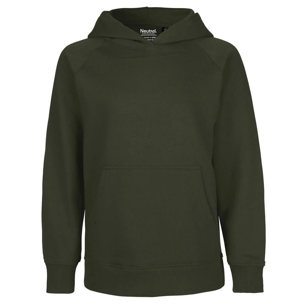 Neutral Childrens/Kids Plain Hoodie