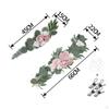 Artificial Flower Swag Rustic Backdrop Arch Handmade Rose Garland for Front Door