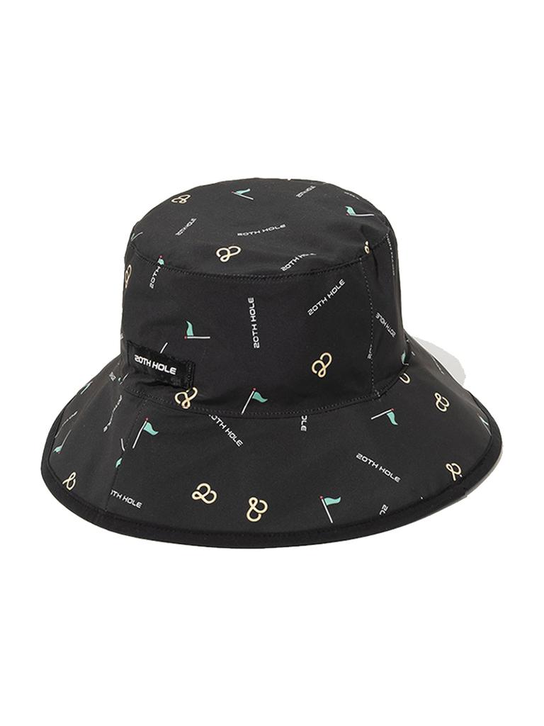 20TH HOLE 20 Symbol Logo Reversible Bucket Hat [Black]
