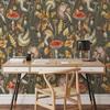 Painted Green Plant Pattern Thickened Wallpaper Self-Adhesive Dining Room Background Wall Art Wallpaper Bedroom Living Room Wallpaper