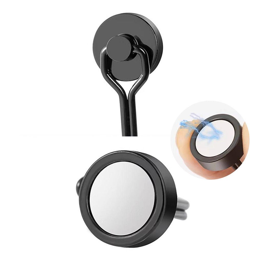 2pcs New No Drill Magnetic Hook 360° Rotating Black/White Fridge Magnet Hook Heavy Duty Kitchen Organizer Hangers Home