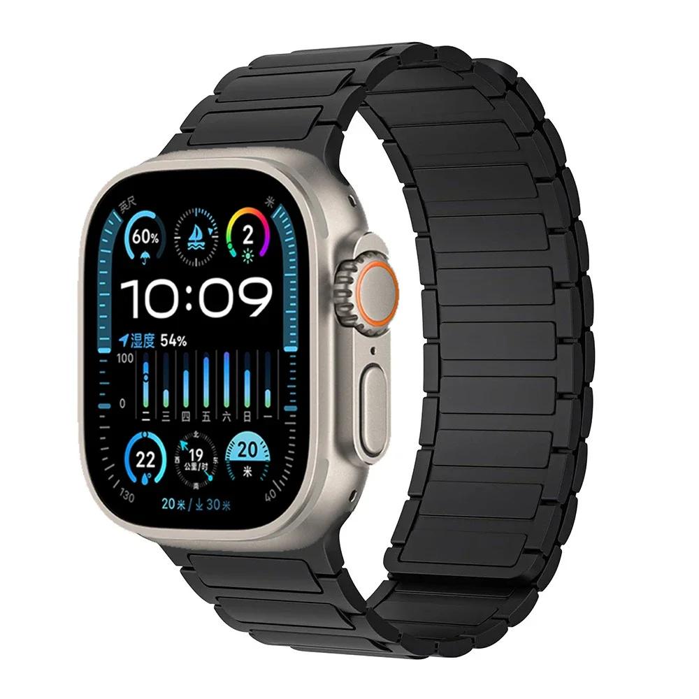 Silicone Strap for Apple Watch Band 49mm 46mm 42mm 45mm 44mm 41 40mm Bracelet iWatch Series 11 10 9 8 7 6 5 4 SE Ultra 3 2 49MM
