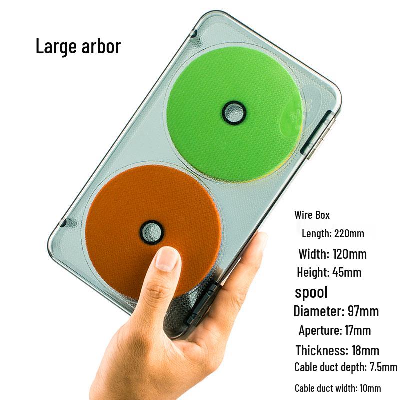 Large Rainbow Silicone Fishing Line Storage Box with Spools - Available In 4, 8, 12, or 16 Spool Sizes