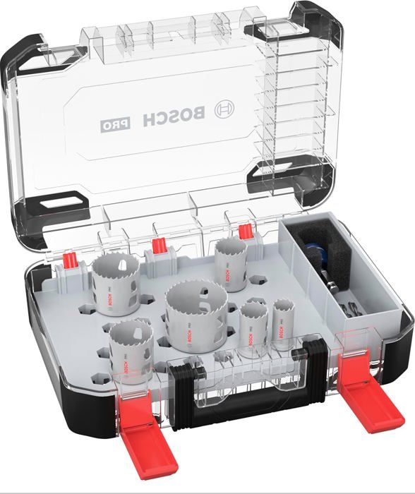Scies cloches - Bosch - Pro Multi Material Power Change Plus - 9 pièces - Ø 19 à 68 mm - Étui transparent