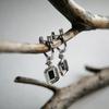 Серебряные серьги с натуральным сапфиром 3.628ct, фианитами (2202653)