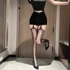 NEW Sexy Women Stockings Fishnet Tights Transparent Open Crotchless Pantyhose Thigh High Plus Size Elastic Stocking with Garter Belt