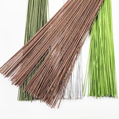 100 sztuk 40 cm druciki florystyczne łodygi sztuczne zielone łodygi kwiatów materiał florystyczny DIY akcesoria łodygi druciane dekoracja ślubna domowa