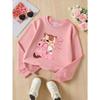 Kids Sweatshirt,Round Neck Fashion Sweatshirt Featuring Adorable Animal Prints, Autumn and Winter,Round Neck Sweatshirt Casual Comfortable Warm