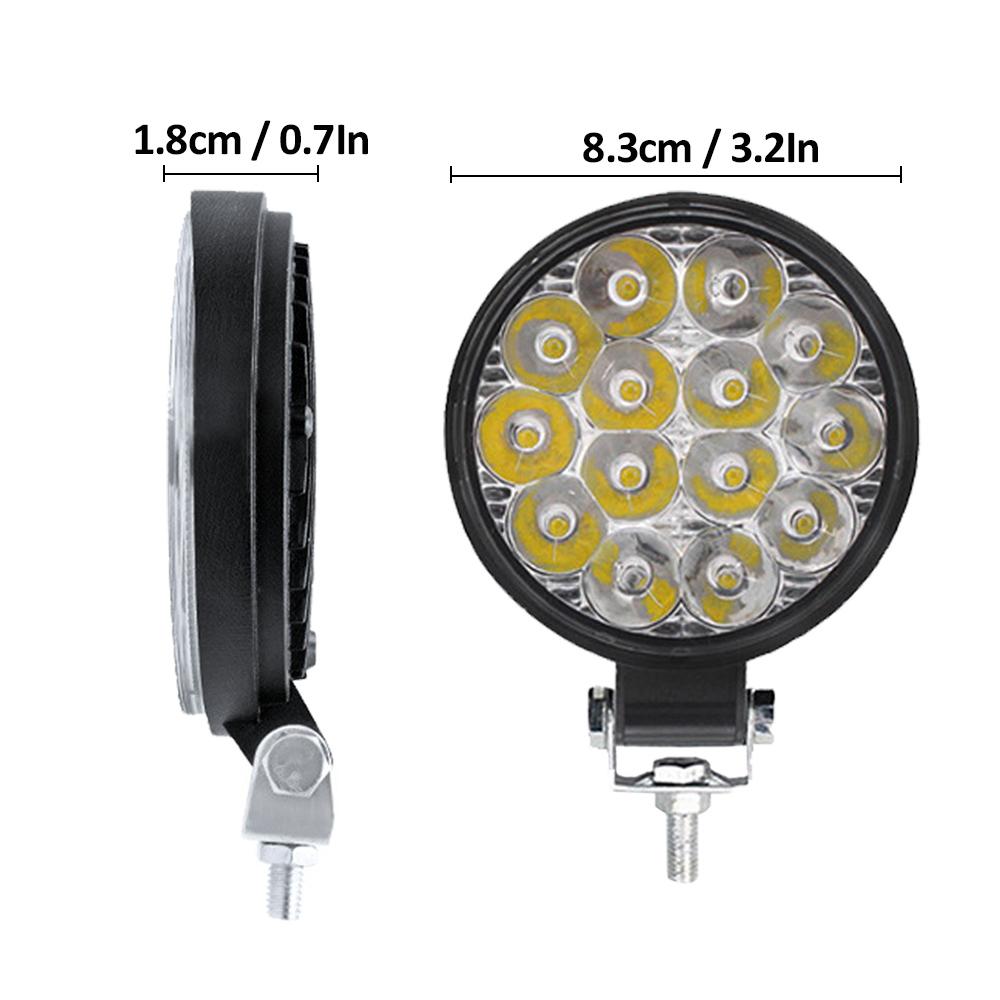 48W 6000K 12/24V Driving Fog Lamps Car Work Lights Super Bright LED Spotlight for Car/Motorcycle/SUV/Truck/Forklift/Boat