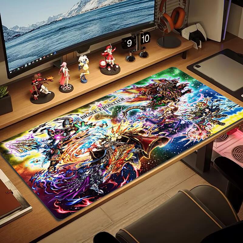 Brave Frontier Color Mouse Pad Large Gaming Table Cushion Non-slip Laptop Tablet Big Mousepad XXL Mat Mini PC Playmat With Lock edge