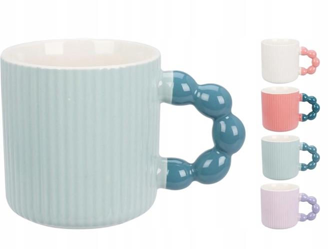 Pastelový porcelánový hrnek s uchem 340ml 1ks