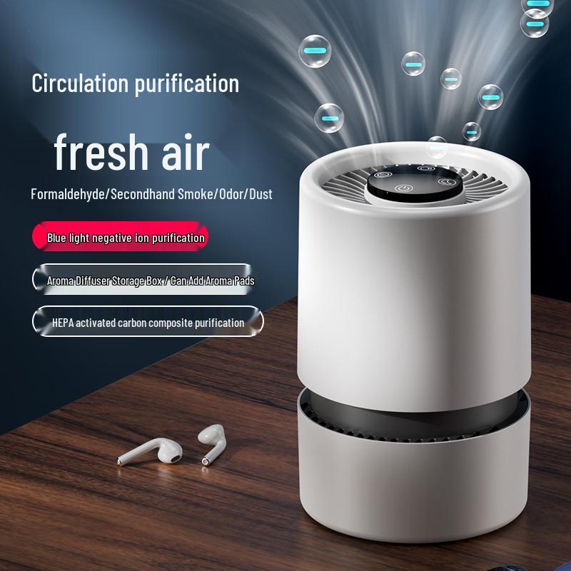 USB Air Purifier with Negative Ion for Smoke and Odor Elimination