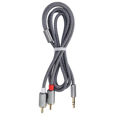 3,5-mm-Klinke auf 2 Cinch Aux-Audiokabel High-Fidelity-Audiokabel für Mobiltelefone Laptops Lautsprecher
