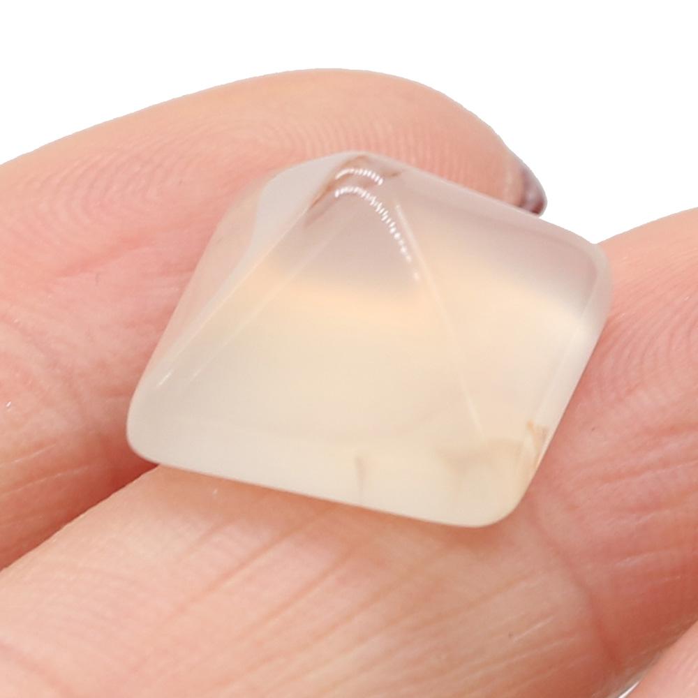 10Pcs Mini Healing Crystal Pyramid Decorative Ornament,Natural Stone with Four Sides Tapered,Reiki Crystal Point Home Decor Jewelry 14x14mm