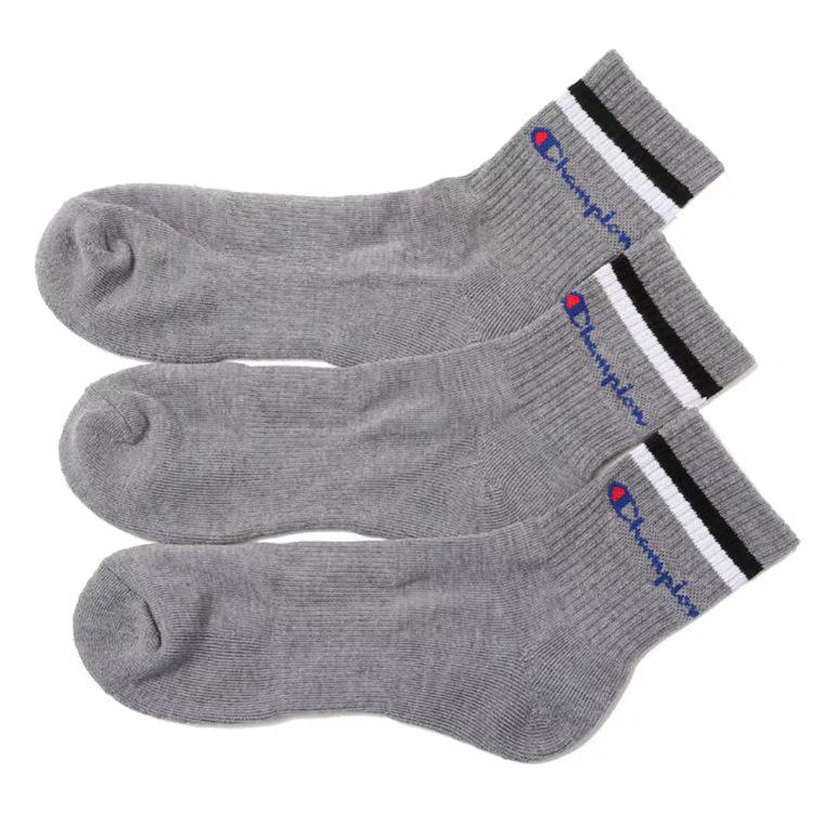 Șosete de baschet unisex lungime medie, stil campion - 3 perechi, bumbac prosop, tendință toamnă/iarnă