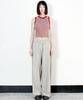 Deumakeu Side One-Pleat Stripe Real Wide Pants Beige (Spring/Summer Ver.)