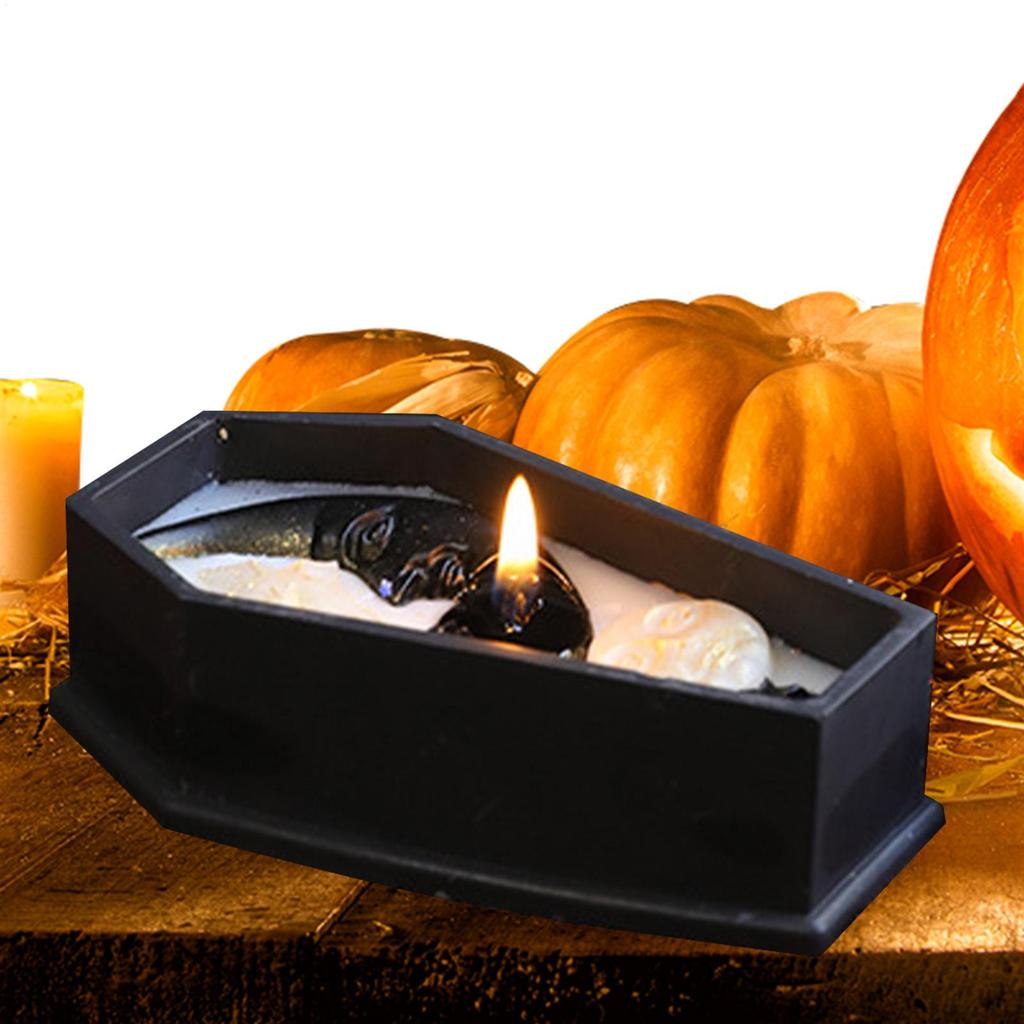 Soy Candles Halloween Coffin Candle Fragrant Room Decor Table Centerpiece Coffin For Birthday Women Men Desk Party Farmhouse