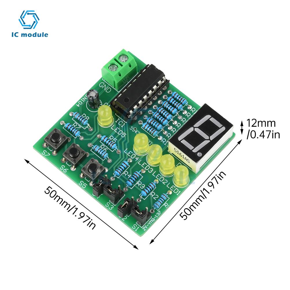 DIY Soldering Kit DC 5V Decoder Display Electronic Production DIY Spare Parts Training Test Soldering Teaching Kit