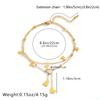 Heart shaped shell inlaid heart pendant layered stainless steel women's fashionable golden jewelry gift summer beach anklet